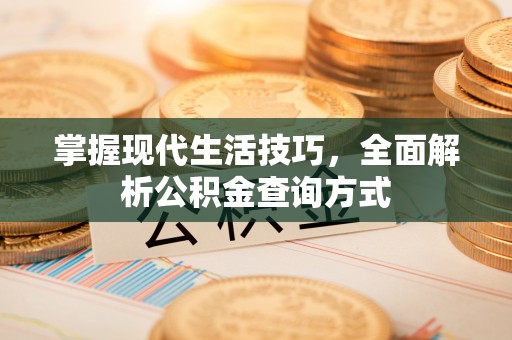 琅琊掌握现代生活技巧，全面解析公积金查询方式