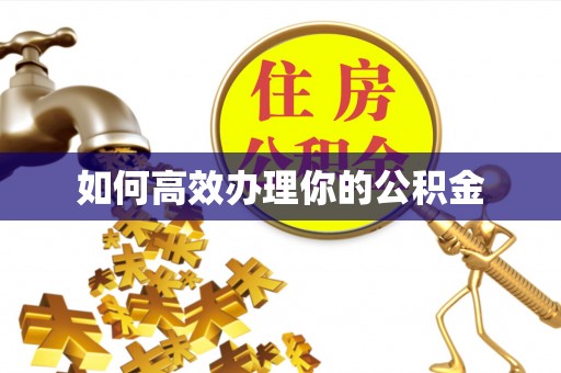 琅琊如何高效办理你的公积金