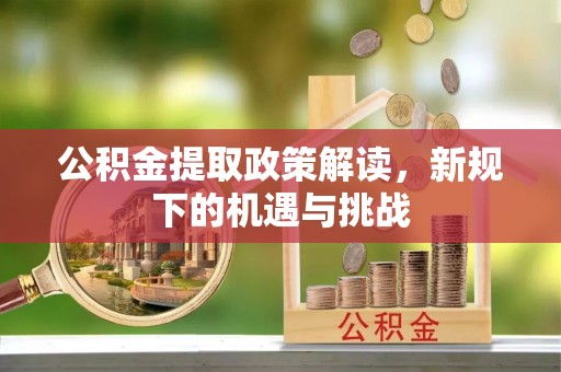 琅琊公积金提取政策解读，新规下的机遇与挑战