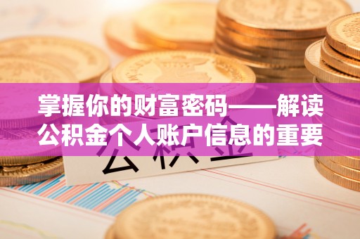 琅琊掌握你的财富密码——解读公积金个人账户信息的重要性