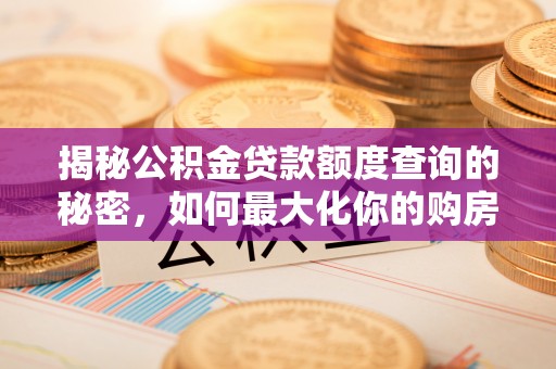 琅琊揭秘公积金贷款额度查询的秘密，如何最大化你的购房资金？
