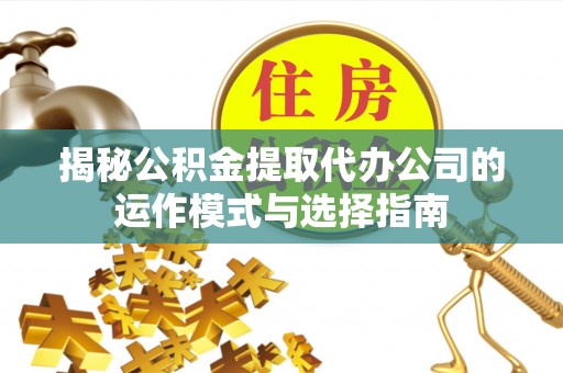 琅琊揭秘公积金提取代办公司的运作模式与选择指南