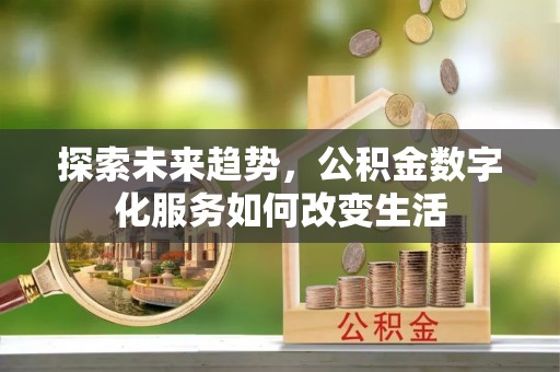 琅琊探索未来趋势，公积金数字化服务如何改变生活