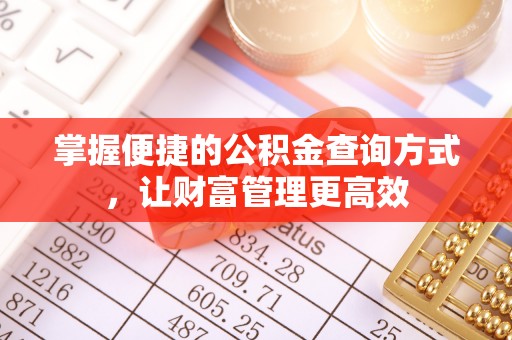 琅琊掌握便捷的公积金查询方式，让财富管理更高效